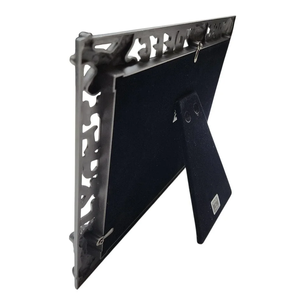 Vintage‎ Pewter Collage Baby Picture Frame ABC Alphabet Airplane Nursery Decor
